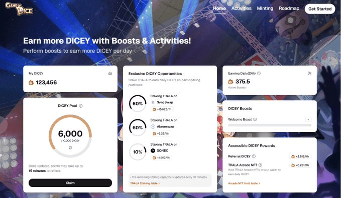 Dicey Points Signup Giveaway