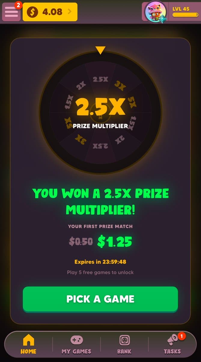Bonus Multiplier Wheel