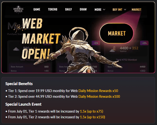 Web Market Launch