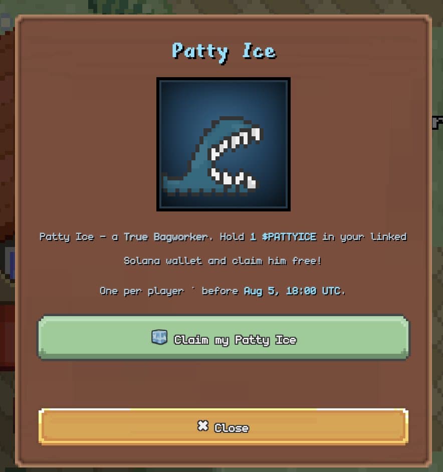 Patty Ice Pet Claim