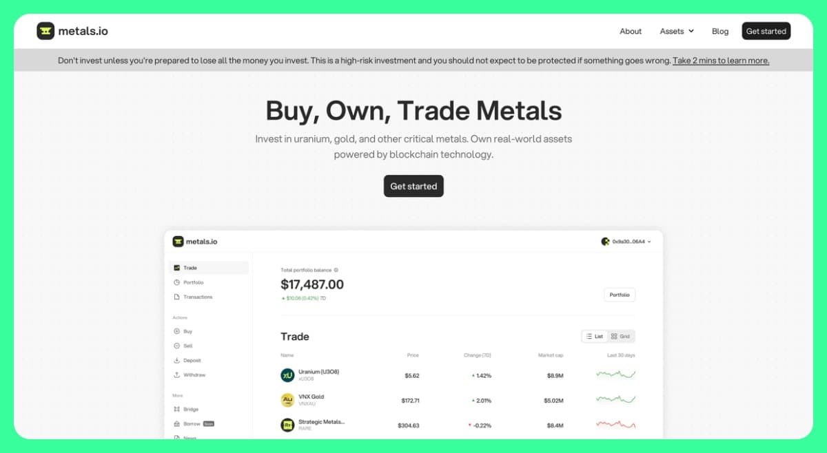 Metals Official Integration