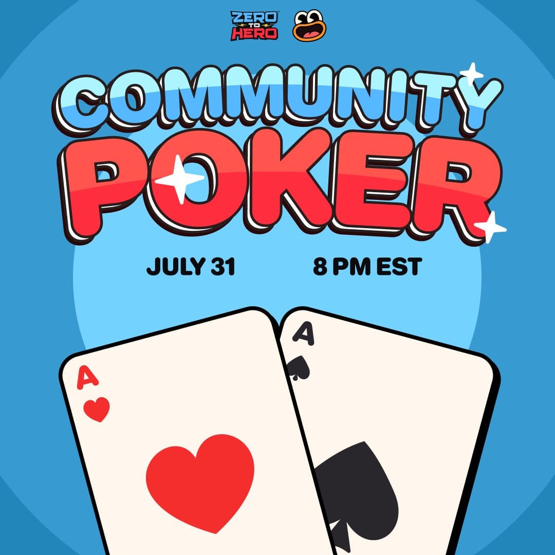 Community Poker Night with Zero to Hero