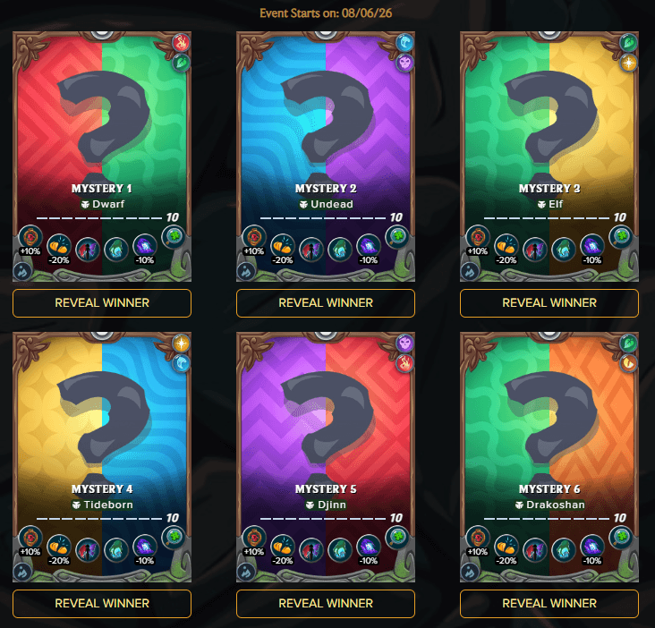Mystery Card Fortune Draws