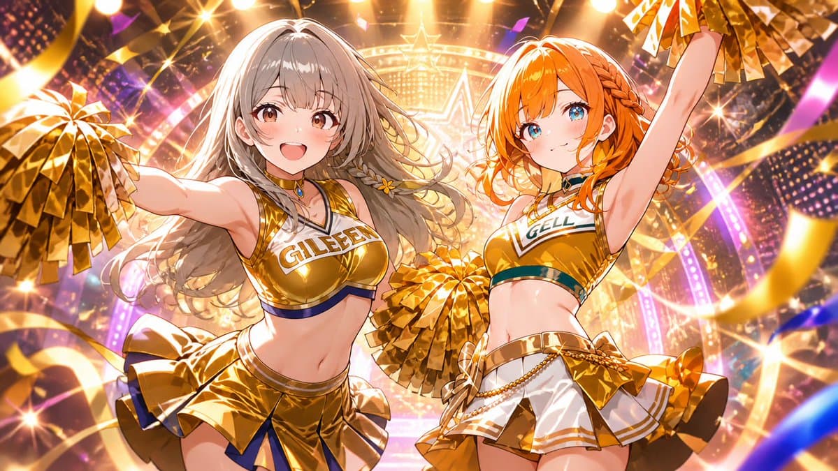Golden Cheerleader Outfits