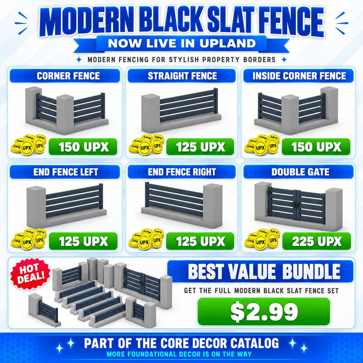 Modern Black Slat Fence