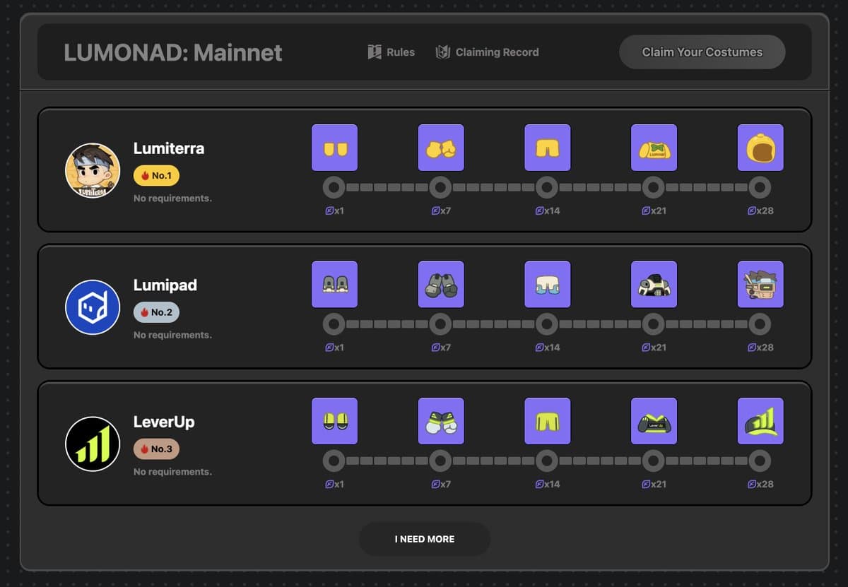 Lumonad Campaign: Mainnet