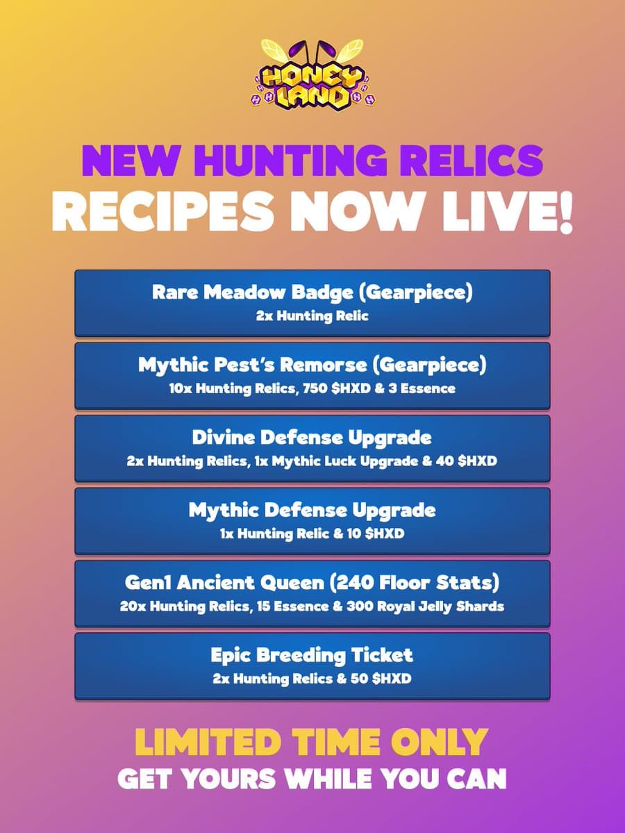 Hunting Relic Recipes