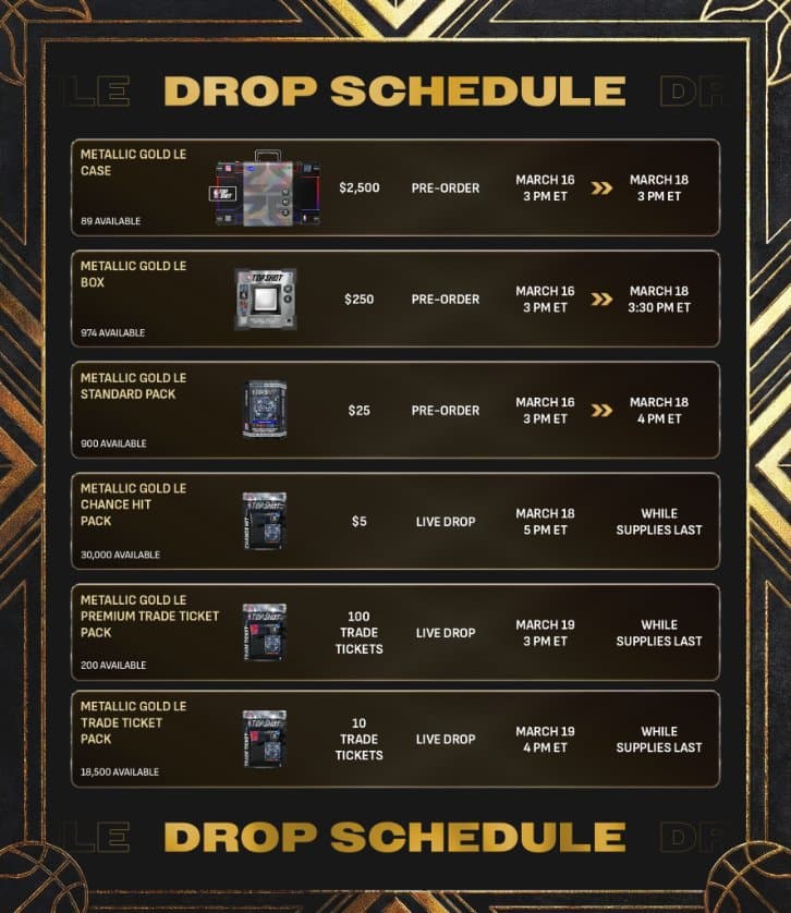 Metallic Gold LE Collection Drop