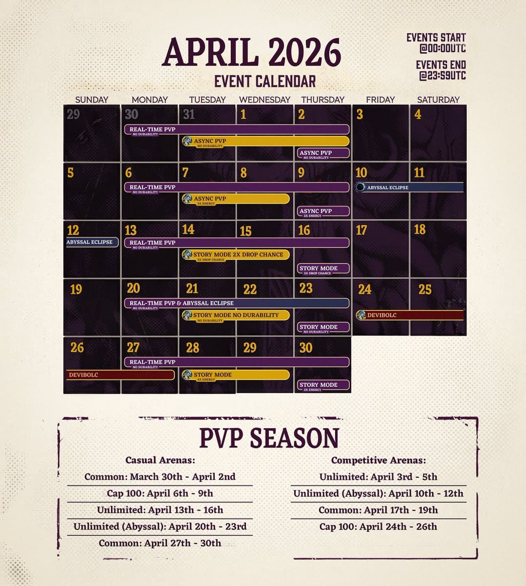 April 2026 Event Calendar
