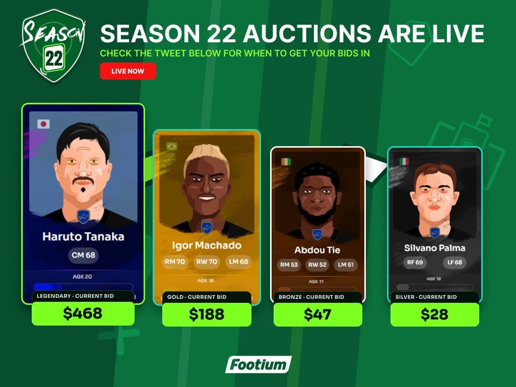 Season 22 Player Auctions