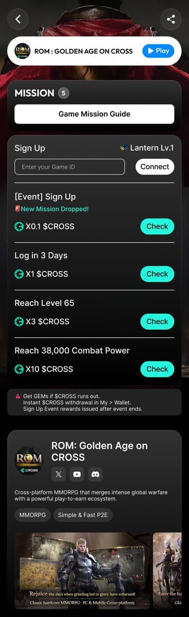 Registration Mission